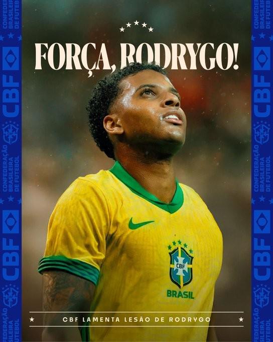 欧冠决赛买球-巴西足协祝福罗德里戈：祝愿他早日康复，尽快重返赛场